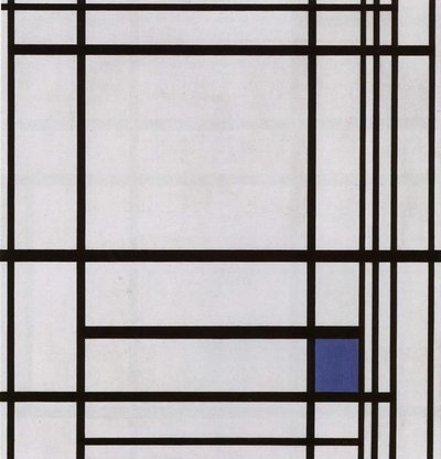 Composition with Blue by Piet Mondrian